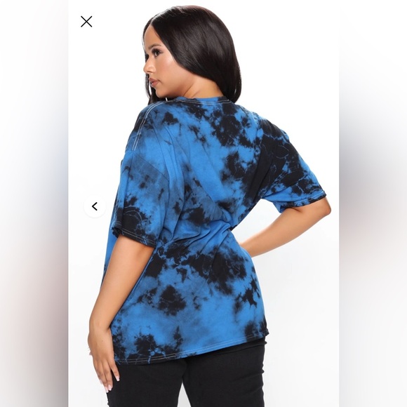 NWOT Fashion Nova Blessed Tie Dye Tunic Top - Picture 2 of 6